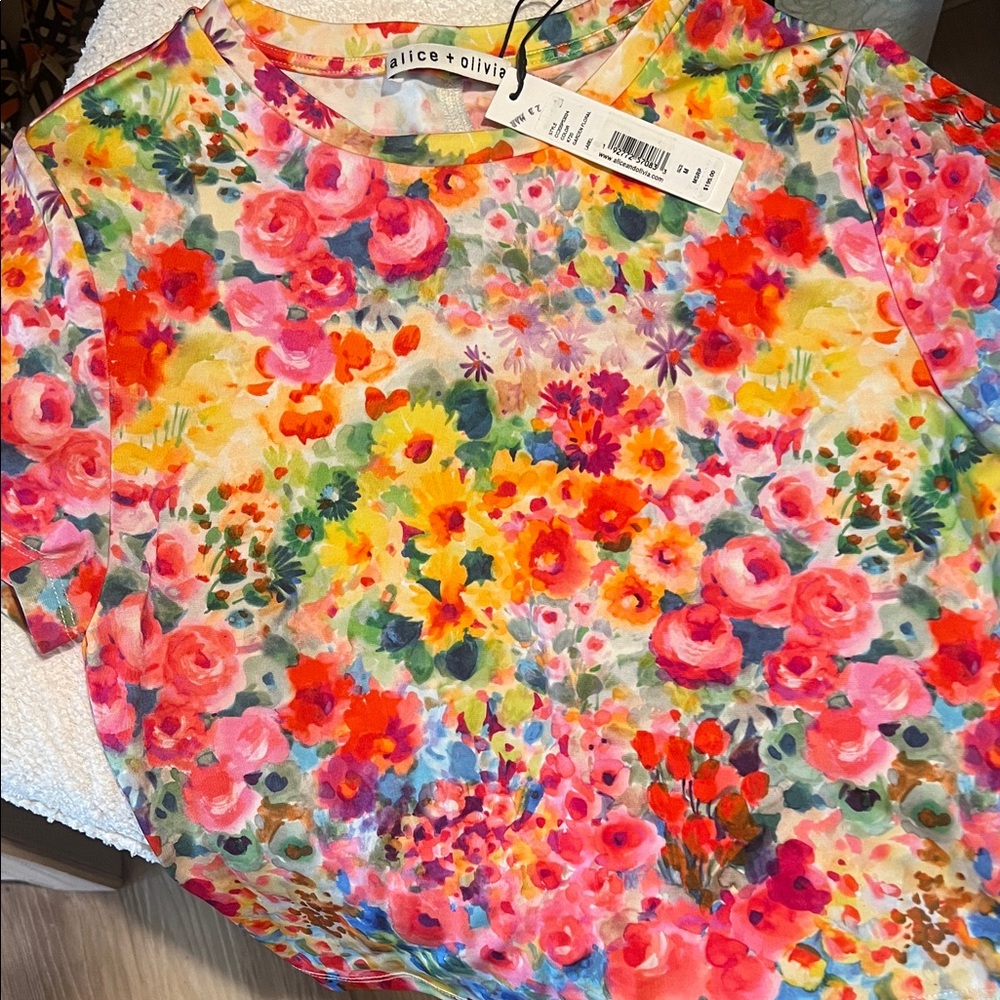 Alice + Olivia Multicolor Floral Top